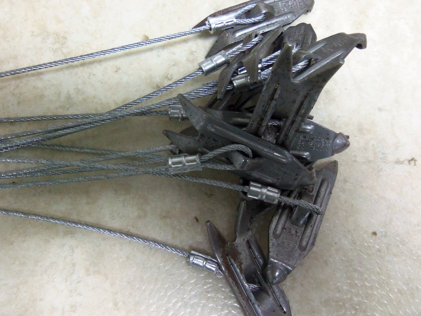 12 Heavy Duty Berkshire Stakes W/ 18" 3/32nd Cable Anchors Trapping