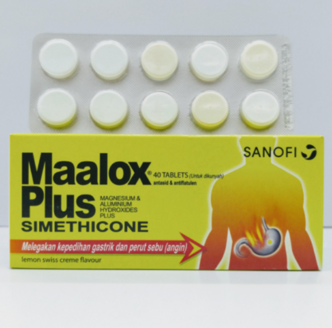 Maalox Plus TabletAntacid & Antiflatulent(40 Tablet Chewable ) EXPRESS SHIPPING Digestion