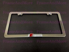 1x 3D S Line Emblem Badge Slim Style Stainless Steel Chrome License Plate Frame - $23.50
