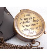 Brass Engraved Quote Compass | Gifts for Brother, BOY, Men, Friend | I S... - $32.00