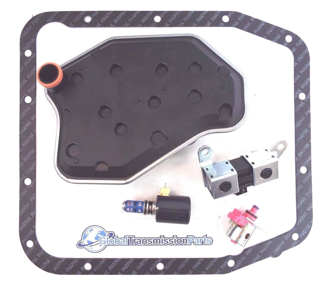Image of Ford 4R70W AODE Transmission Solenoid Filter Kit EPC TCC Lockup Shift 1996-1997