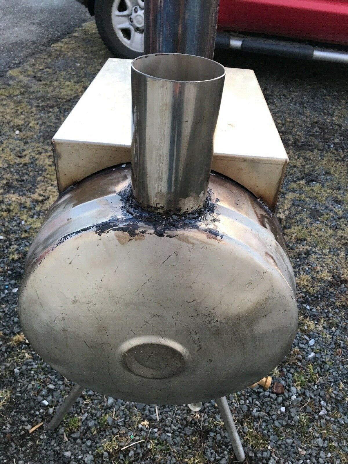 Stainless 10 Gallon Keg Wood Stove Barrel Burner Camping Shop Stove