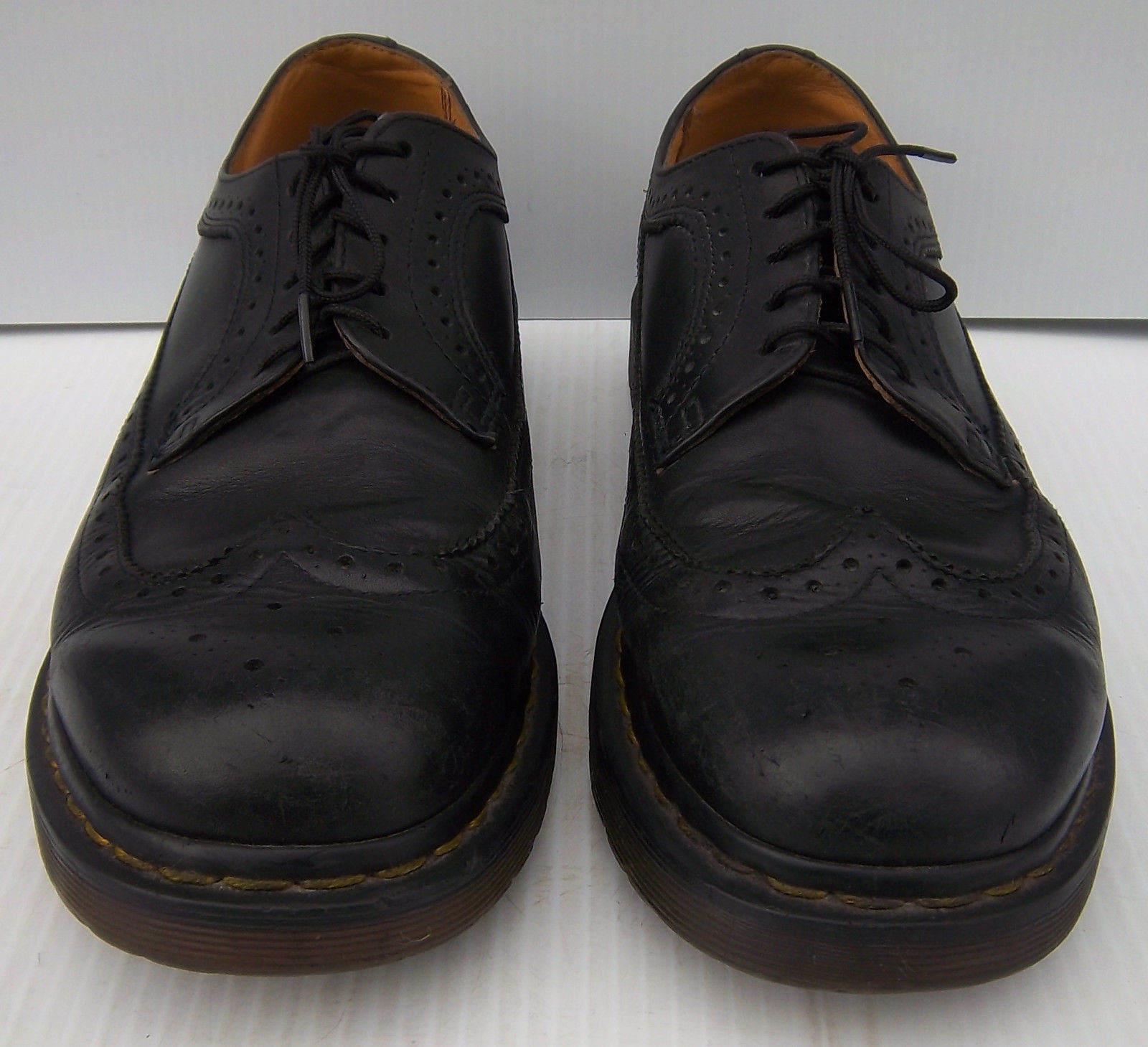 DR MARTENS 11845 Black Leather Wingtip Oxford Shoes Size US M9 W10 DR MARTENS 11845 Black Leather Wingtip Oxford Shoes Size US M9 W10