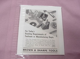 1950 Ad Brown &amp; Sharpe Tools, Providence, R. I. - $7.99
