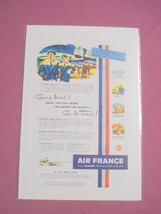 1952 Air France Airlines Color Ad Constellations - $7.99