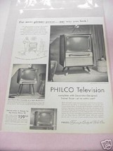 1955 Philco Television Ad 3 Styles Featured - $7.99