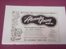 1958 Hawaii Ad The Alexander Hotel - $7.99