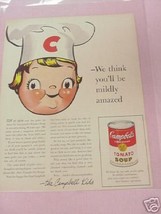 1955 Campbell&#39;s Tomato Soup Color Ad Campbell Kids - $7.99