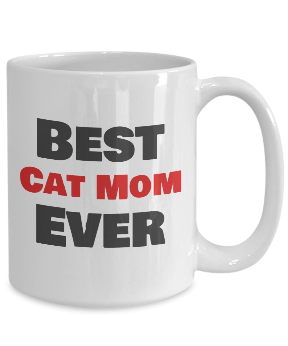 Best Cat Mom Ever Coffee Mug Gifts for Cat Mom Kitchen, Dining & Bar