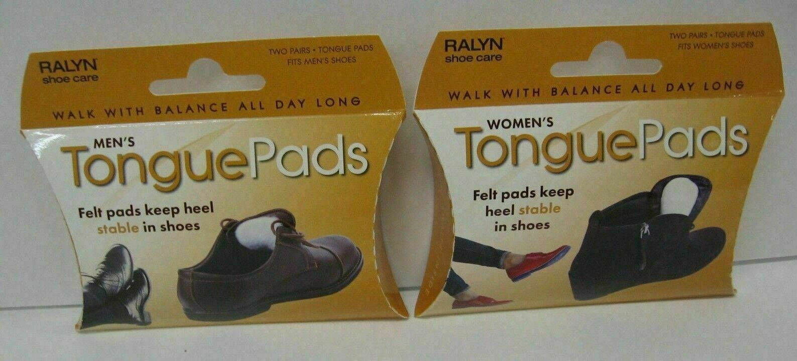 Shoe Tongue Pads 2 pair Pack Men's or Women's  by Ralyn