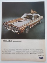 Ford Mercury Cougar Car and Animal Bronze Electric Sunroof 1968 Vintage ... - $9.79