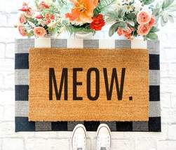 Meow Doormat, Cat Doormat, Welcome Mat, Cat Lover, Gifts For Her, Front ... - $29.95+