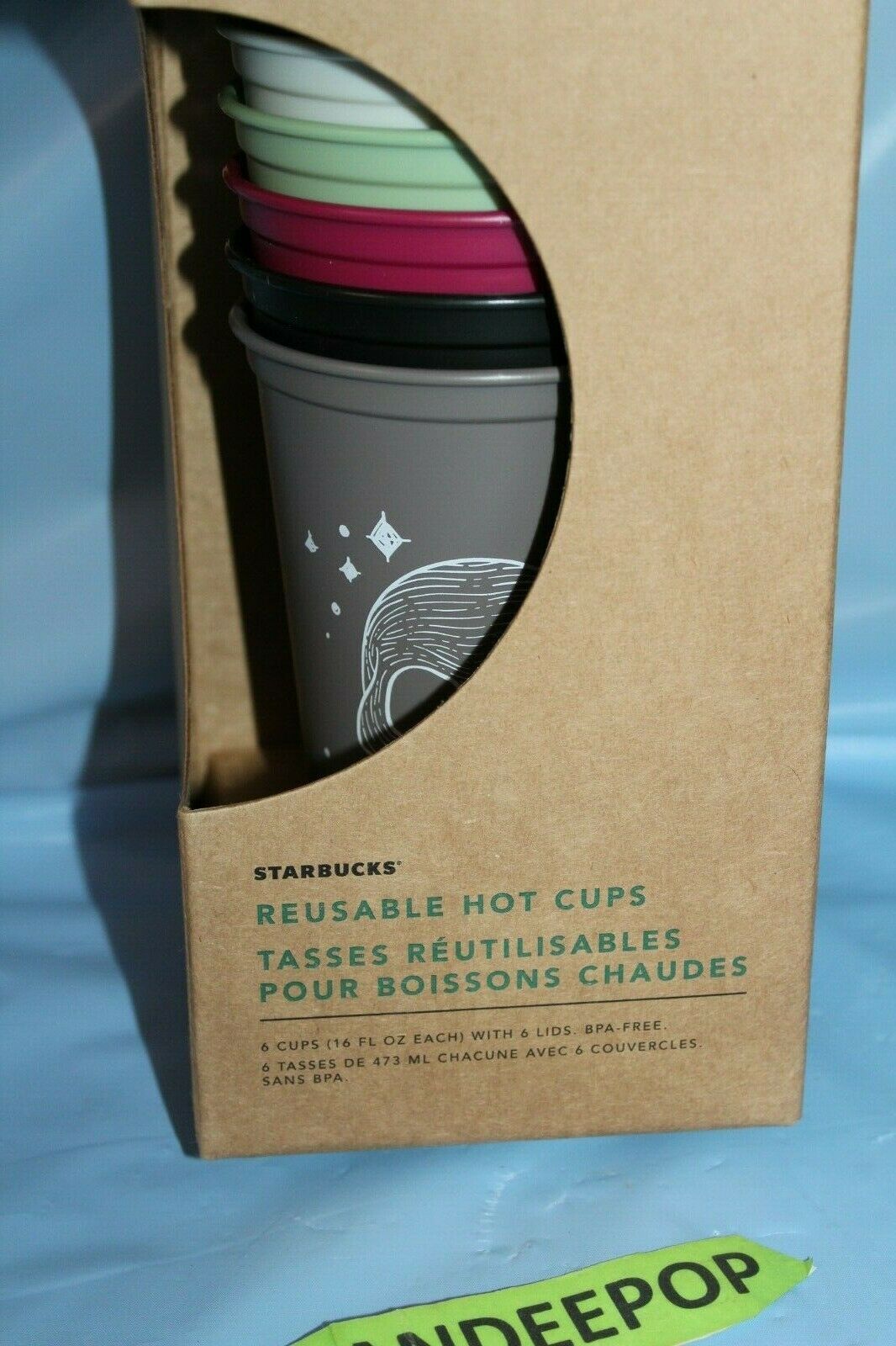Starbucks Halloween Theme Reusable Hot Cups 16 Oz With Lids In Box Fall