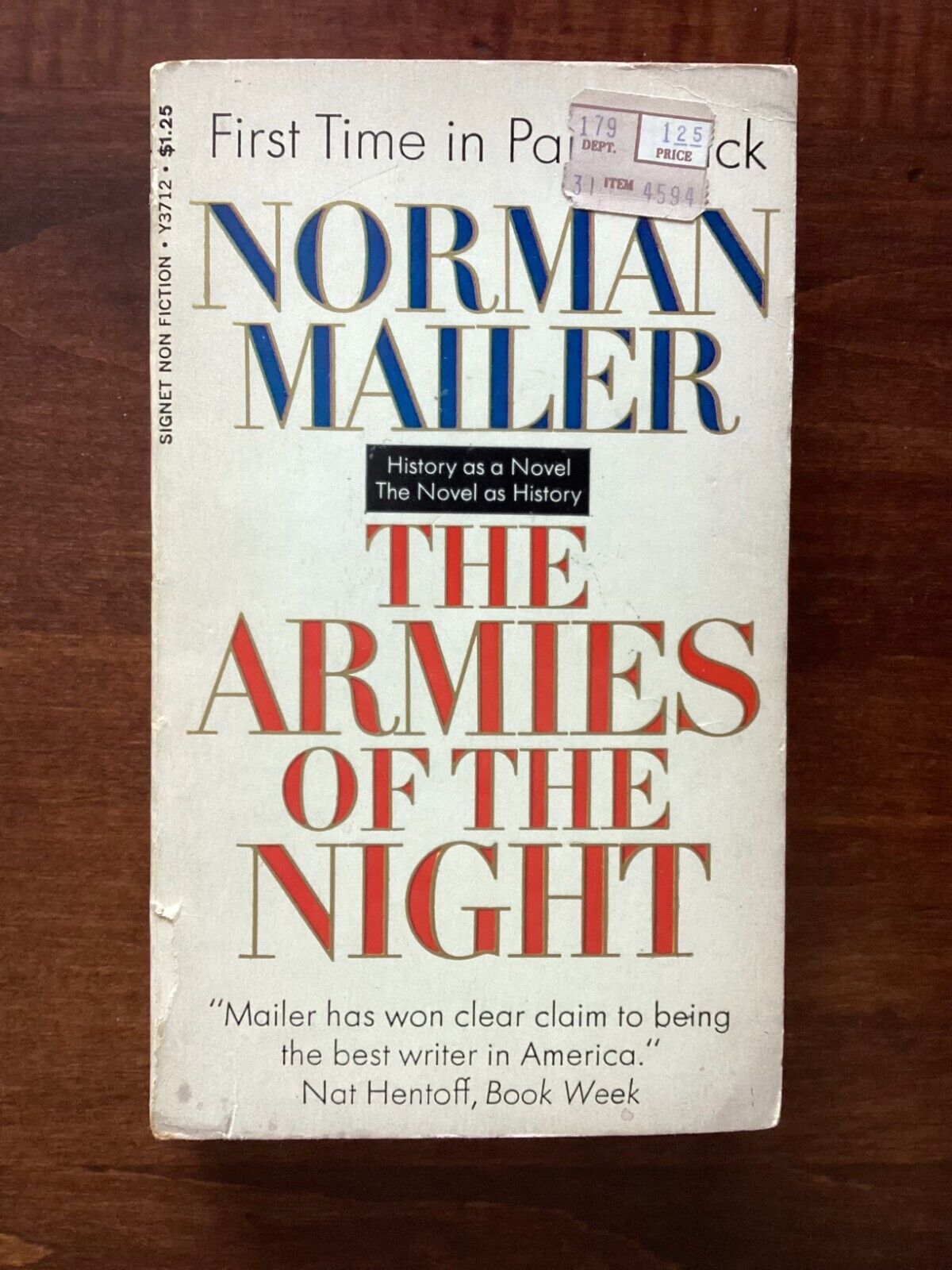 The Armies Of The Night - Norman Mailer - 1967 Anti-vietnam War 