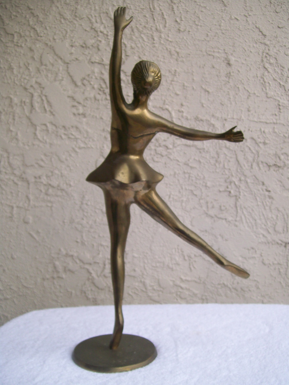 Brass Ballerina Ballet Dancer Dancing Figure Sculpture 19" People