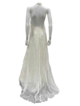 NWT NEW Brunello Cucinelli 100% Silk Beige Full Length Halter Dress Wedding Sz S image 3