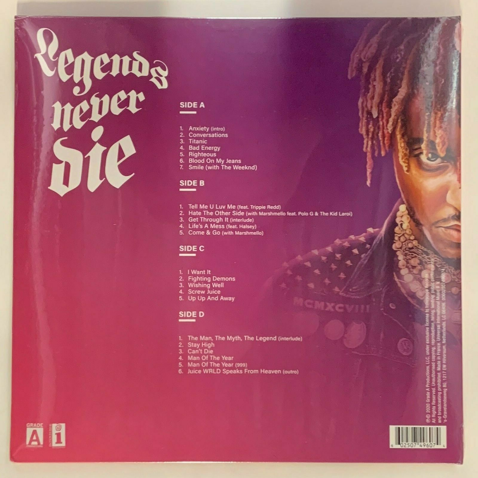Juice WRLD Legends Never Die Limited Black 12" Record Vinyl Records