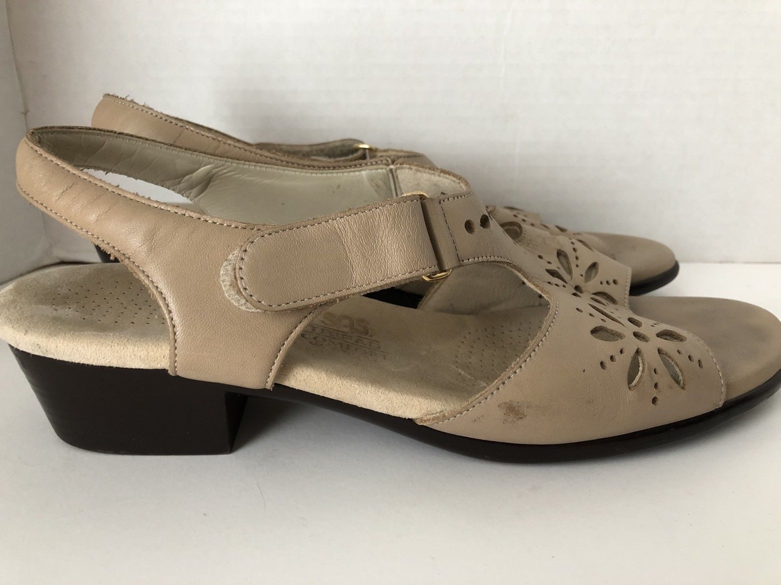 SAS Shoes Womens Size 10 N Beige Sandals Narrow 10N Open Toe Adjustable ...