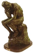 The "Thinker" Solid Bronze Sculpture Statue by Auguste Rodin 10"H - $441.00