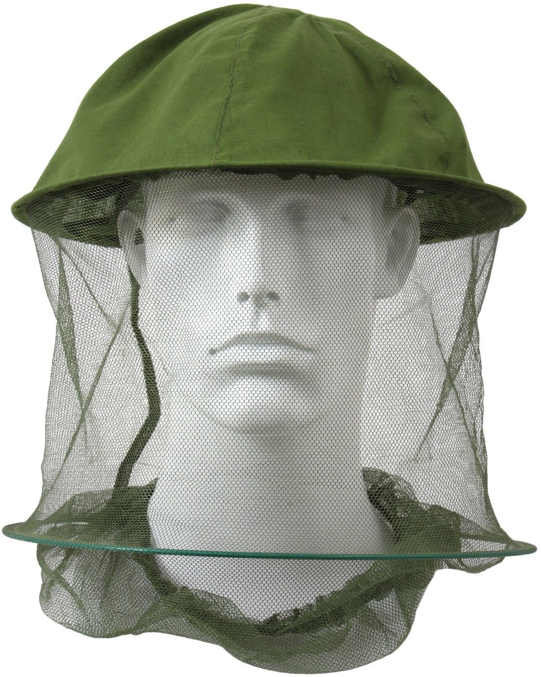 Olive Drab Mosquito Hat Insect Head Net Hoop Mesh Repellent Bugs Flies