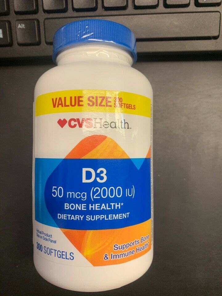 CVS Health Vitamin D3 Bone & Immune Health 50mcg 2000IU /300 Softgels