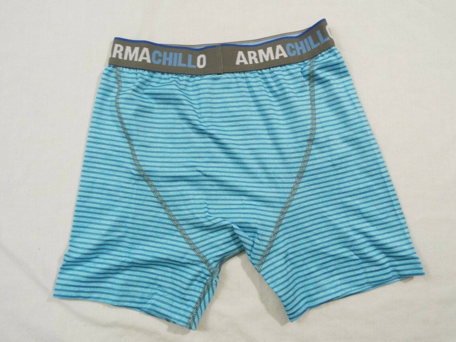 Duluth Trading Mens Armachillo Cooling Boxer Briefs Aquamarine Stripes