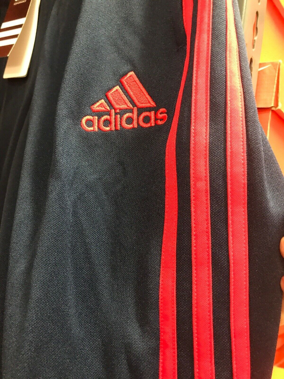 youth red adidas pants