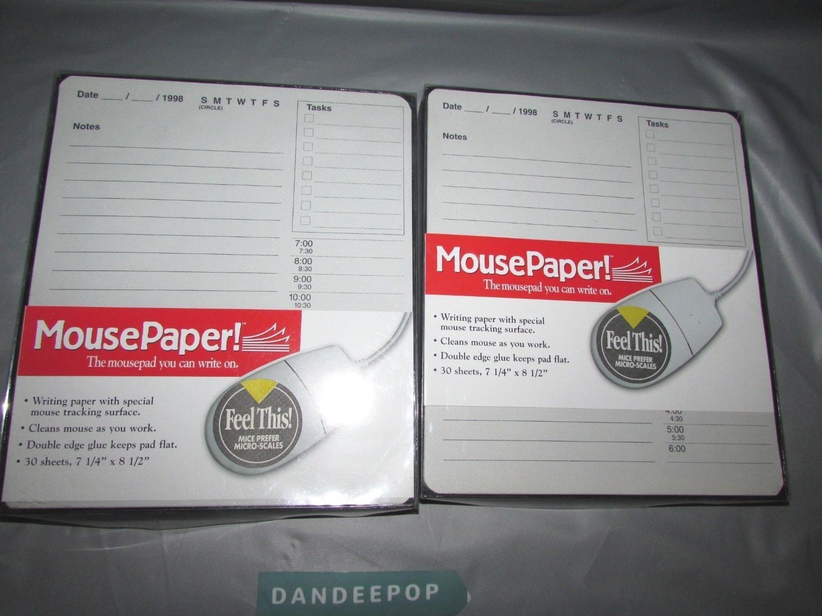 Mouse Paper Write On Mouse Pad 30 Sheets 7 1/4 x 8 1/2 1998 Mouse