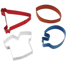 Football Themed 4pc Cookie Cutter Set Wilton 1263 New - $26.99