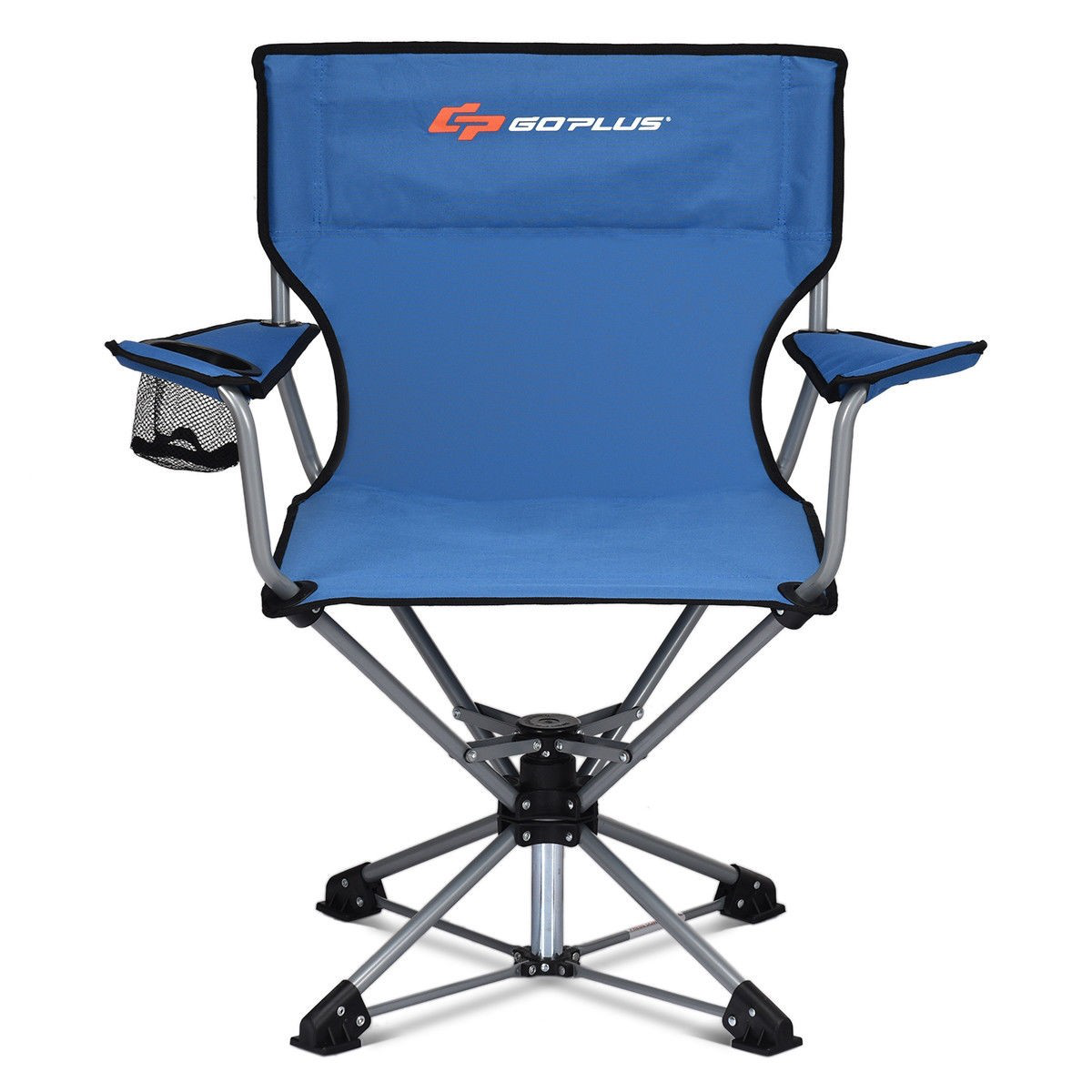 360° Free Rotation Collapsible Portable Swivel Camping Chair - Furniture