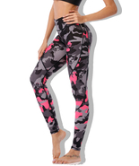 Squat Proof Women Yoga Pants Leggings Pink Camo Pattern Run Workout Gym ... - $21.90