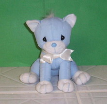 Precious Moments Tender Tails Autograph Plush 6" Baby Blue Kitty Cat - $5.89