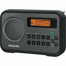 Sangean AM/FM Digital Portable Receiver w/ Alarm Clock - Black - PR-D18BK - £66.24 GBP