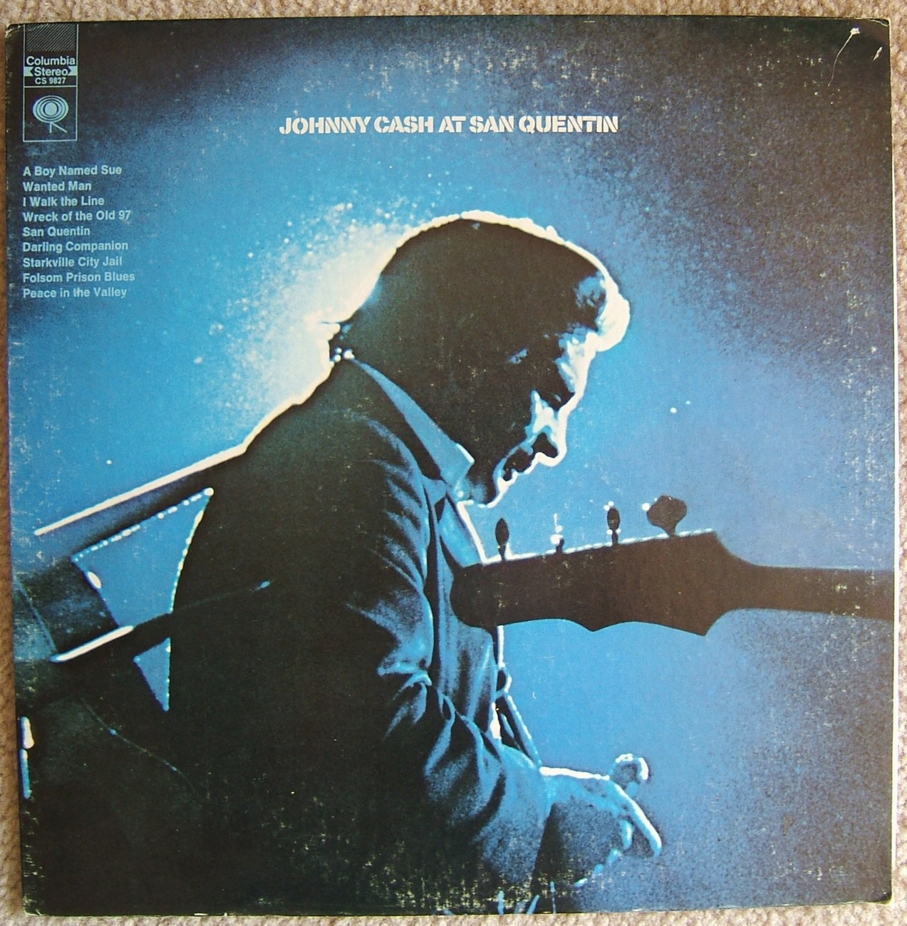 Vintage JOHNNY CASH SAN QUENTIN 1969 VINYL RECORD ALBUM CS 9827 I WALK THE LINE Vinyl Records