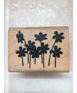 Endless Creations Rubber Stamp ROW FLOWERS Floral Stems Background C34 - $3.95