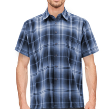 Men’s Classic Western Short Sleeve Button Down Casual Plaid Outdoor Shirt image 4