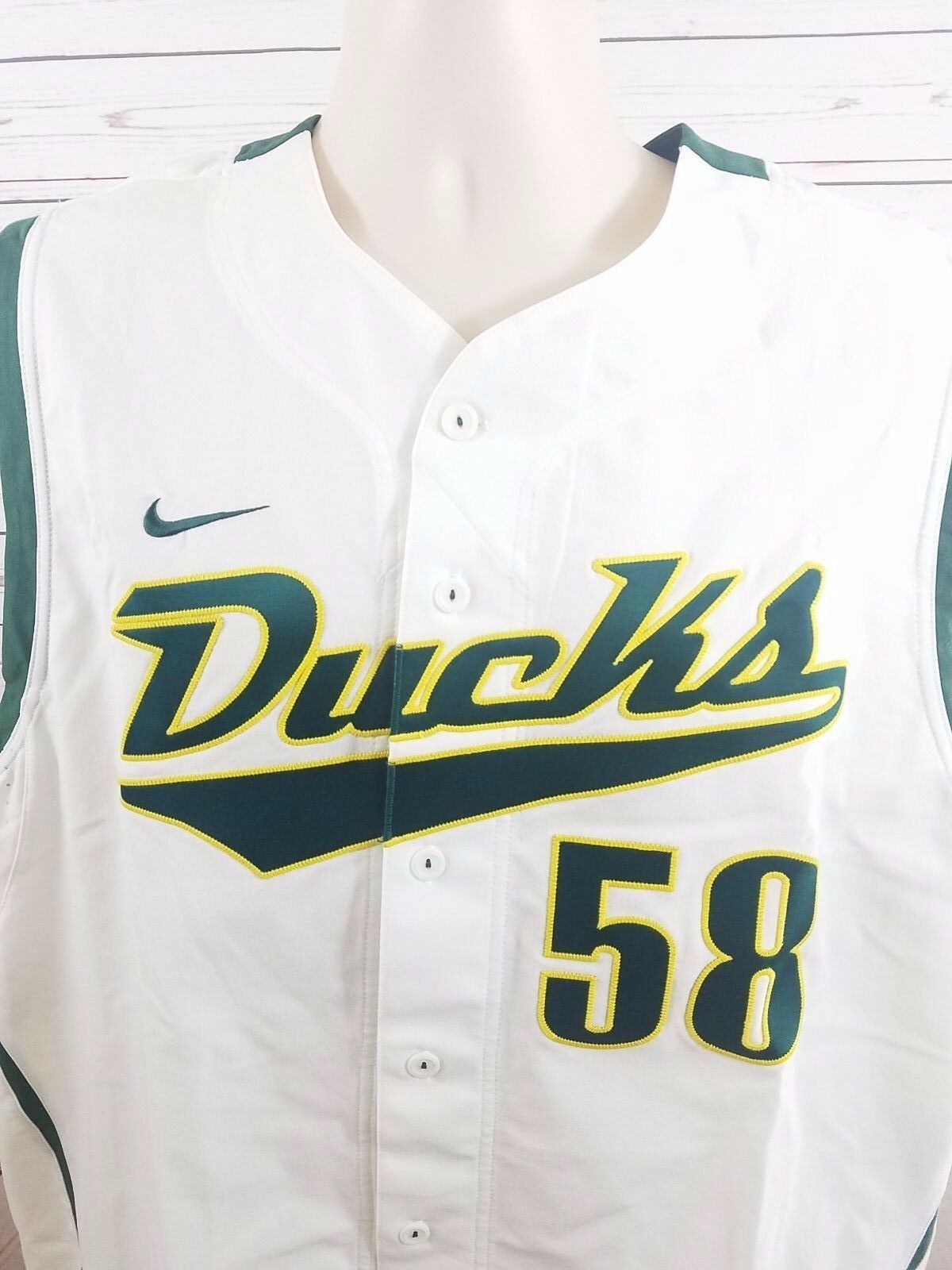 Nike Oregon DUCKS Baseball Jersey Team Issued Size 46 CollegeNCAA