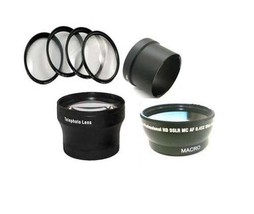 Wide Lens + Tele Lens + Close Up + Tube for Kodak Z612 Z712 Z812 Z1012 Z8612 - $62.99