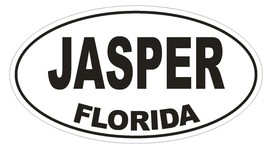 Jasper Florida Oval Bumper Sticker or Helmet Sticker D1322 Euro Oval - $1.39+