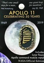 MINT APOLLO 11 - 50th Anniversary - Lunar FLOWN METAL NASA Official Pin COA - $9.47