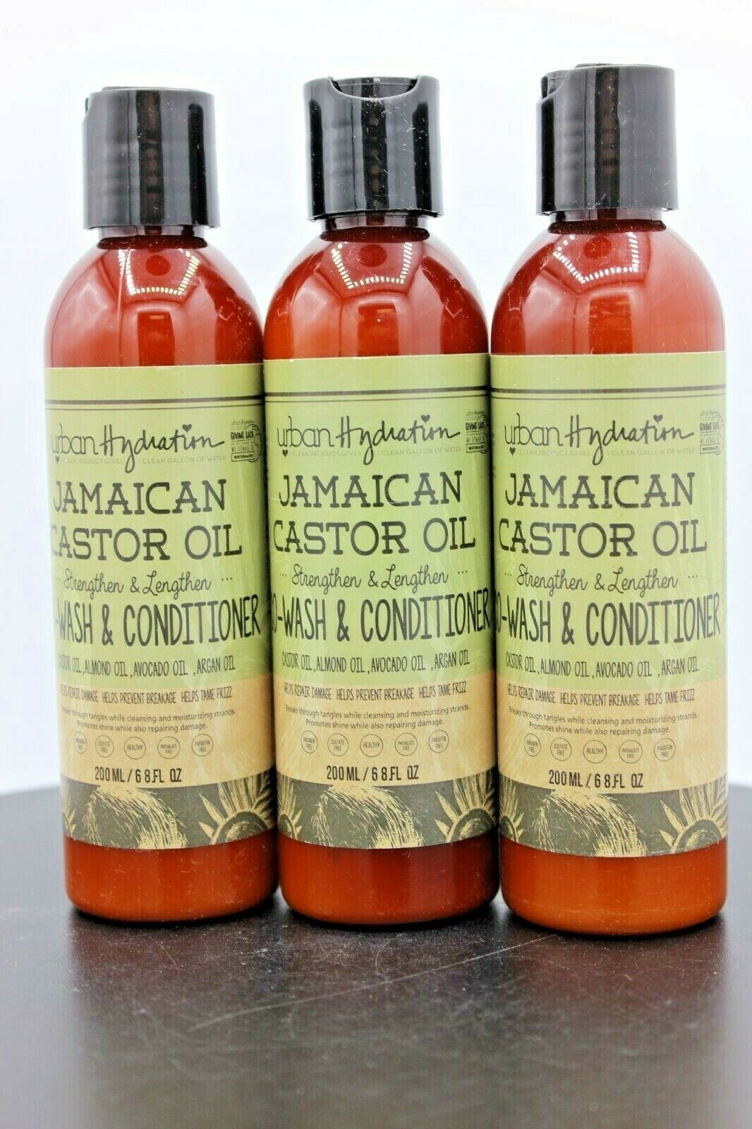 3 Pack! Urban Hydration Co-Wash & Conditioner, Jamaican Castor Oil, 6.8oz each