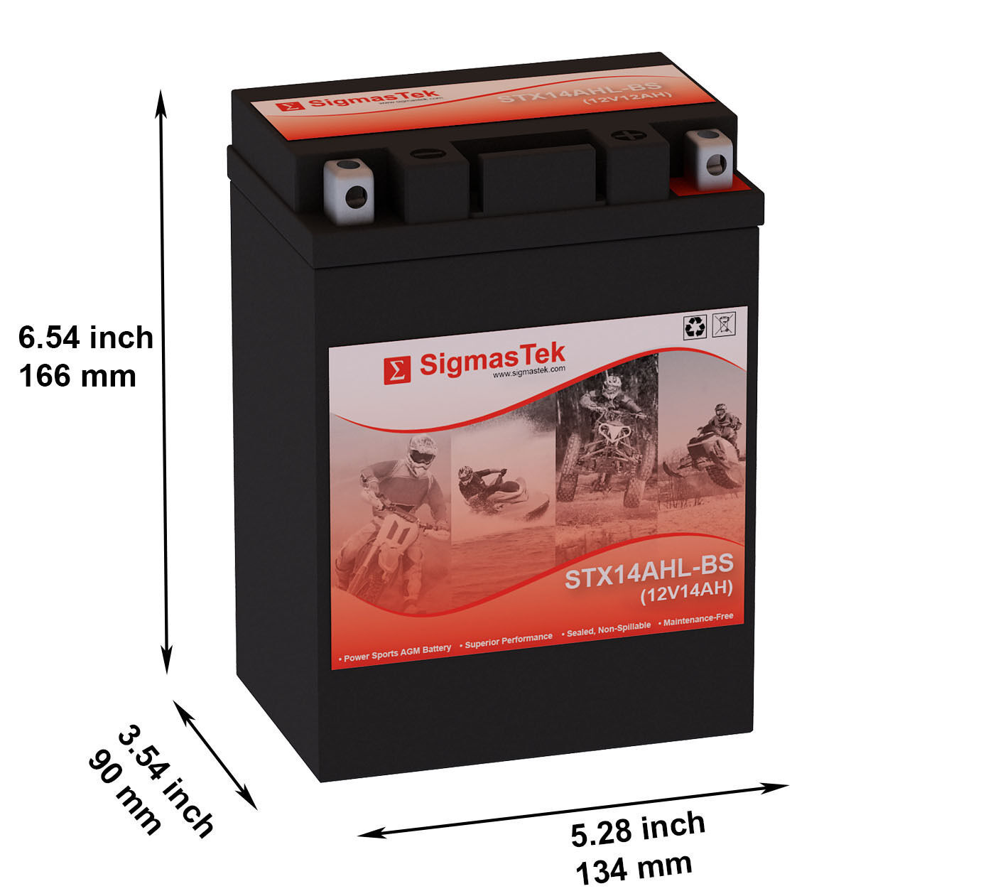 Moto Battery Replacement by SigmasTek for Honda 1100CC Super Sport
