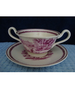 Wedgwood boat &amp; castle white porcelain cream soup cup &amp; saucer circa 1891- - $25.00