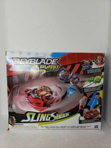 Beyblade Burst Turbo Slingshock Rail Rush Battle Set Toy Collectible  - £23.27 GBP