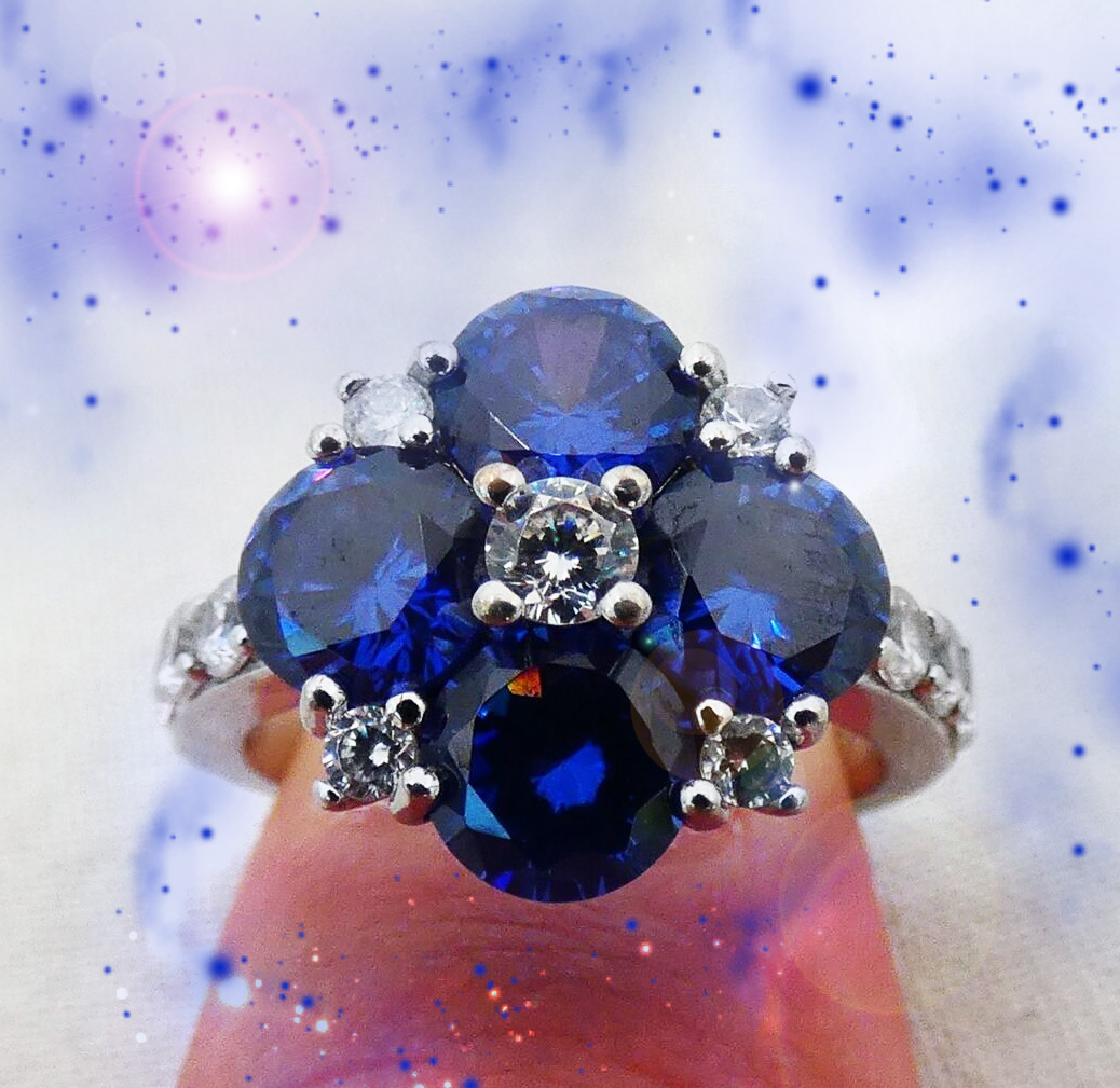 Primary image for HAUNTED RING BLUE MOON WEALTH ATTRACTION GOLDEN ROYAL COLLECTION MAGICK