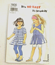 Vintage Sewing Pattern for Child&#39;s Leggings &amp; Doll Top Simplicity 7800 - $6.92