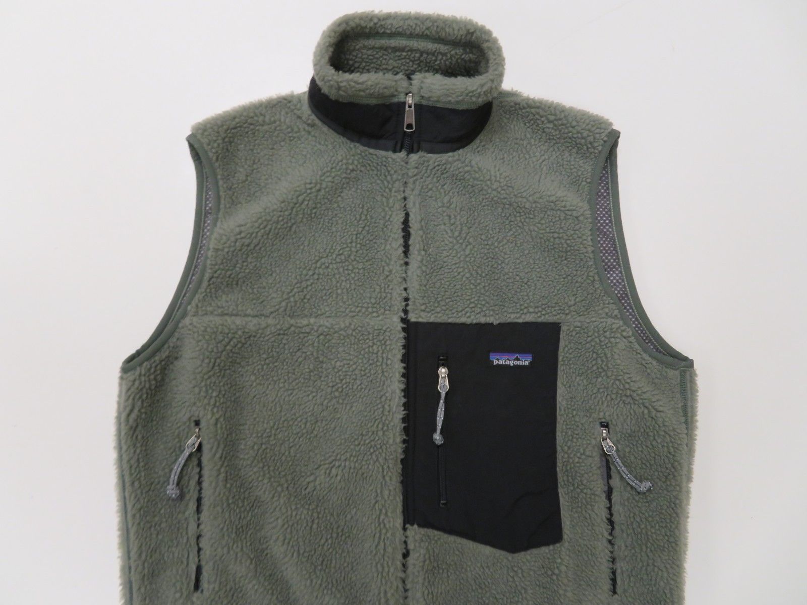 men's retro pile fleece vest