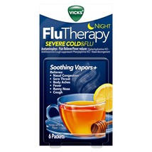 Vicks Flutherapy Cold and Flu Medicine, Night Hot Drink, 6 Ct - Cold FLU. - $16.82