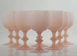Portieux Vallerysthal Pink Opaline Water (or Wine) Goblets | Set of 8 - $2,200.00