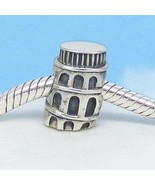 Fits Pandora Italy Pisa Tower 925 Sterling Silver European Charm Threade... - $29.99